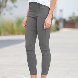 Elastic Stretch Jegging - Charcoal Gray